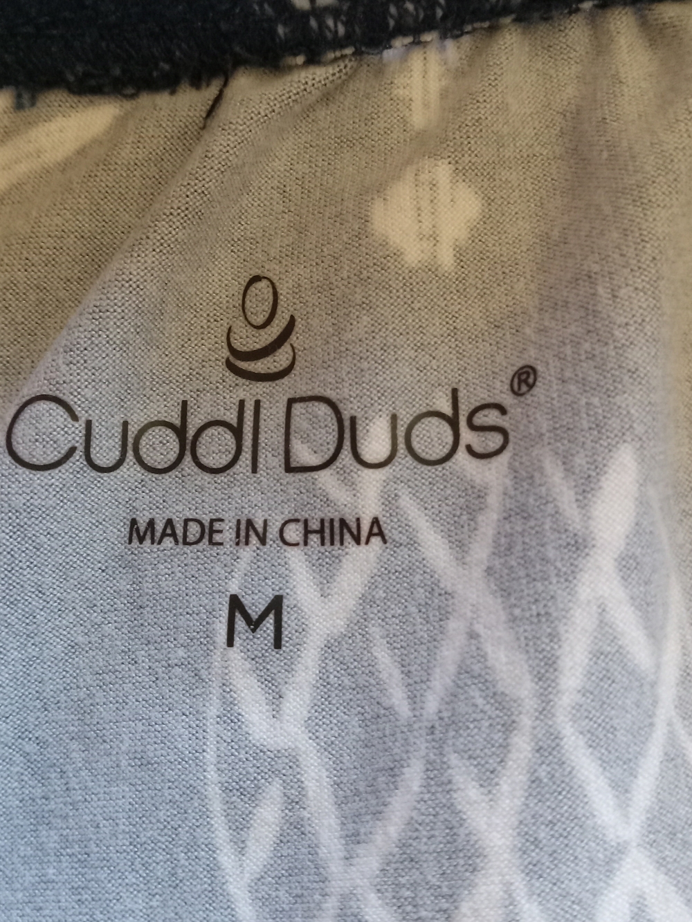 Cuddl Duds Coral & Navy Two-Piece Pajama Set with Striped Trim NWOT - Picture 7 of 8